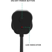 S-tek [1.8-meter/ 6-feet] Power Cord Wtih Power Off And On Button, Desktop Power Cable With Pure Copper Wire, 3 Pin Connector, For Computers, Tvs, Monitors, & More