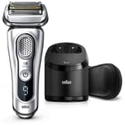 Braun Series 9 Wet & Dry Shaver with Clean & Charge Station and Leather Case 9390CC