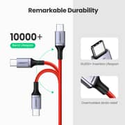 Ugreen US294 1M USB-C to USB-C Nickel Plated Fast Charging Cable – Red