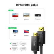 Ugreen 4K DisplayPort To HDMI Cable 1.5m Black - DP101-10239