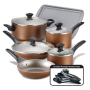 Farberware Nonstick 15-Piece Cookware Set Copper