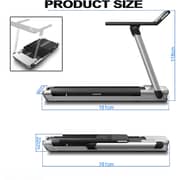 Sky Land Mini-pro Folding Treadmill With 4.0hp Motor Peak Super Shock-absorbing Capability Built-in Bluetooth Speaker Large Tft Display With Wifi Connect App Zwift-em-1286 Gray