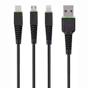 Digitplus 3 In 1 USB Cable 1.2m Black