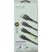 Digitplus 3 In 1 USB Cable 1.2m Black