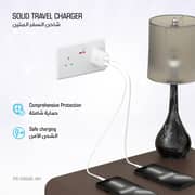 Pawa Solid Travel Charger Dual Usb Port 2.4a With Lightning Cable-white
