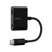 Belkin Usb-c Audio + Usb-c Charge Adapter - Black
