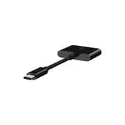 Belkin Usb-c Audio + Usb-c Charge Adapter - Black
