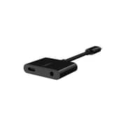 Belkin Usb-c Audio + Usb-c Charge Adapter - Black