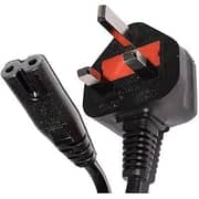 Dmk Power Uk Plug Ac Figure 8 Power Cord Cable 1.5 Meter With Fuse For Battery Charger Ac Power Adapter Etc.,