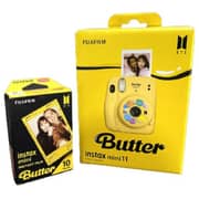 Fujifilm Instax Mini 11 Camera Butter + 10 Sheet Butter