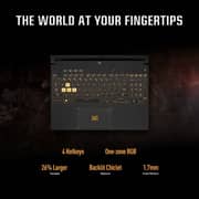 ASUS TUF F15 (2022) Gaming Laptop - 12th Gen / Intel Core i7-12700H / 15.6inch FHD / 16GB RAM / 512GB SSD / 4GB NVIDIA GeForce RTX 3050 Ti Graphics / Windows 11 Home / English & Arabic Keyboard / Grey / Middle East Version - [FX507ZE-HN031W]