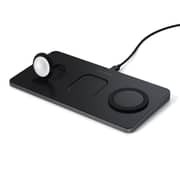 Satechi Trio Wireless Charging Pad For Smartphones, Smart Watch & Airpods - Black