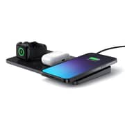 Satechi Trio Wireless Charging Pad For Smartphones, Smart Watch & Airpods - Black