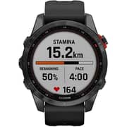 Garmin 0100253913 Fenix 7S Solar Smart Watch 42mm Slate Grey With Black Band