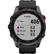 Garmin 0100253913 Fenix 7S Solar Smart Watch 42mm Slate Grey With Black Band