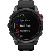 Garmin 0100253913 Fenix 7S Solar Smart Watch 42mm Slate Grey With Black Band