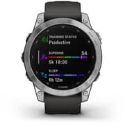 Garmin 010-02540-01 Fenix 7 Smart Watch with Graphite Band Silver