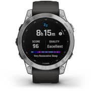 Garmin 010-02540-01 Fenix 7 Smart Watch with Graphite Band Silver