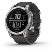 Garmin 010-02540-01 Fenix 7 Smart Watch with Graphite Band Silver