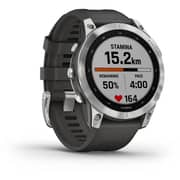 Garmin 010-02540-01 Fenix 7 Smart Watch with Graphite Band Silver