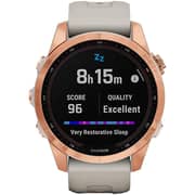 Garmin 010-02539-11 Fenix 7S Solar Smart Watch Rose Gold/Light Sand