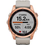 Garmin 010-02539-11 Fenix 7S Solar Smart Watch Rose Gold/Light Sand