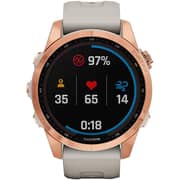 Garmin 010-02539-11 Fenix 7S Solar Smart Watch Rose Gold/Light Sand