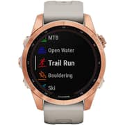 Garmin 010-02539-11 Fenix 7S Solar Smart Watch Rose Gold/Light Sand