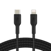 Belkin Braided USB-C to Lightning Cable 1m Black - CAA004BT1MBK