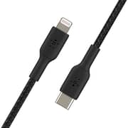 Belkin Braided USB-C to Lightning Cable 1m Black - CAA004BT1MBK