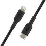 Belkin Braided USB-C to Lightning Cable 1m Black - CAA004BT1MBK