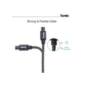 Toreto 1-Meter Pill-1 V8 Micro B USB Charging Cable, Fast Charging USB Type A Male to Micro B USB for Smartphones, Black