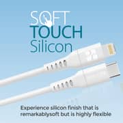 Promate Usb-c To Lightning Cable 3m, Powerful 20w Power Delivery Fast Charging Silicone Lightning Cable With 480 Mbps Data Sync And 3a Power Output For Iphone 13/13 Pro/13 Pro Max, Ipad Pro, Powerlink-300 White