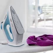 Braun – 2000W TexStyle 1 Steam Iron with SuperCeramic Soleplate and Precision Tip, Blue/White, Steam Iron SI1050BL
