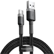سلك باسيوس كافيول USB Type C بطول 1 متر لون أسود