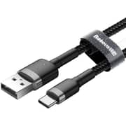 سلك باسيوس كافيول USB Type C بطول 1 متر لون أسود