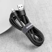 سلك باسيوس كافيول USB Type C بطول 1 متر لون أسود