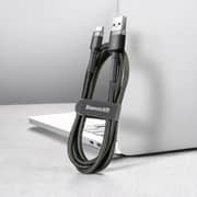سلك باسيوس كافيول USB Type C بطول 1 متر لون أسود
