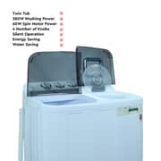 Nobel Twin Tub Semi Auto Washer Light Grey 10 Kg Nwm1202