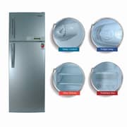 Nobel Double Door Rerigerator Silver 275l R600a Nr300s