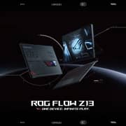 ASUS ROG Flow Z13 (2022) Gaming Laptop - 12th Gen / Intel Core i7-12700H / 13.4inch WUXGA / 16GB RAM / 512GB SSD / 4GB NVIDIA GeForce RTX 3050 Graphics / Windows 11 Home / English & Arabic Keyboard / Black / Middle East Version - [GZ301ZC-LD127W]