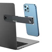 Moxedo Magnetic Side Mount Phone Holder Aluminum Alloy Adjustable Laptop Desktop Monitor Side Mount Clip Compatible With Iphone 13 Pro Max/13 Pro/13/13 Mini/12/11 Series And Smartphones Grey