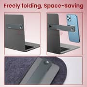 Moxedo Magnetic Side Mount Phone Holder Aluminum Alloy Adjustable Laptop Desktop Monitor Side Mount Clip Compatible With Iphone 13 Pro Max/13 Pro/13/13 Mini/12/11 Series And Smartphones Grey