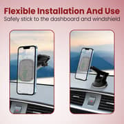 Moxedo Magnetic Car Mount Phone Holder Hands Free Windshield, Dashboard, Adjustable Telescopic Arm Compatible For Iphone 13/12/11/xr/xs/xs Max/ Galaxy S20 Note 20 Ultra & All Smartphones