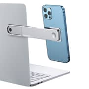 Moxedo Magnetic Side Mount Phone Holder Aluminum Alloy Adjustable Laptop Desktop Monitor Side Mount Clip Compatible With Iphone 13 Pro Max/13 Pro/13/13 Mini/12/11 Series And Smartphones Silver