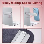 Moxedo Magnetic Side Mount Phone Holder Aluminum Alloy Adjustable Laptop Desktop Monitor Side Mount Clip Compatible With Iphone 13 Pro Max/13 Pro/13/13 Mini/12/11 Series And Smartphones Silver