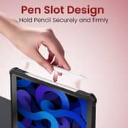 Moxedo Rugged Shockproof Protective Case Cover Hard Pc Drop Protection With Kickstand Pen Holder Compatible For Ipad 10.2 Inches 2021/2020/2019 Black