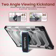 Moxedo Rugged Shockproof Protective Case Cover Hard Pc Drop Protection With Kickstand Pen Holder Compatible For Ipad 10.2 Inches 2021/2020/2019 Black