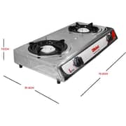 Nobel Gas Stove Stainless Steel Honeycomb Auto Ignition Double Burner