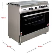 Nobel Gas Cooker Silver 90X60 Full Safety Ffd Gas Oven NGC9690 (Basic Installation Included)